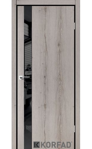 Двері Korfad Glass Loft Plato GLP-02 Дуб нордик чорний 800x2000