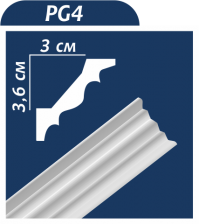 Карниз Premium Decor  PG 4  36х30 (уп.110 шт)