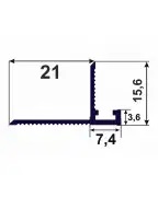 Мікроплінтус алюмінієвий Best Deal 21*15.6*2.5 Білий Профіль Центр (Київ)
