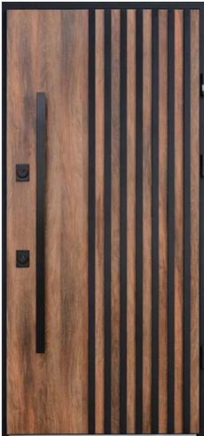 Двері вхідні Hardy St Securemme HPL S Loft dark honey (870*970*2050) ручка DND чорна