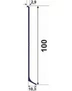 Плінтус алюмінієвий накладний Best Deal 3 чорний матовий (3/100/2,5 м)