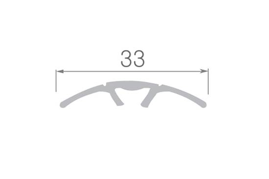 200-03 Порог Омис (33мм) гладкий потай золото (1800мм)