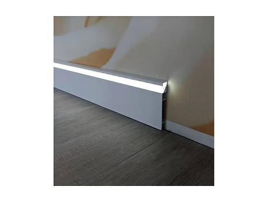 Плінтус LED алюмінієвий Best Deal Білий 4/78/2,5 м Профіль Центр (Київ)