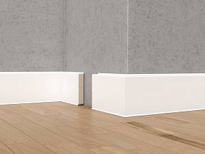 Плінтус Cubu Flex XL 80-5012 (1013)(80*18*2500) білий  2.5m