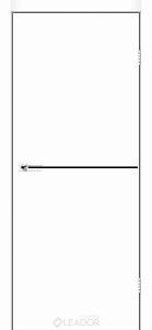 Дверне полотно   SIMPLI - LOFT SL-02, 900 х 2000, Білий Cупермат PP, Алюміній чорний