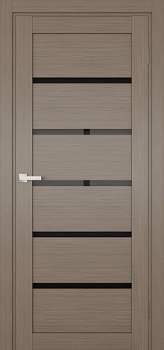 Дверь Терминус UKRAINIAN DOORS UD-8 (800*2000мм) Горіх Натуральний ПВХ, скло чорне