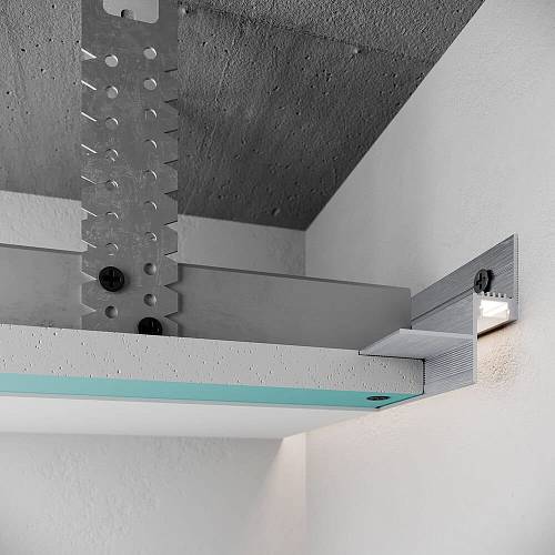 Профіль тіньового шва з LED для стелі 14*20*3000 АПТШ 14