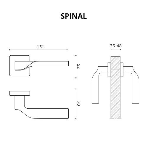 Дверна ручка SYSTEM Spinal RO11 NBM Матовий Нікель