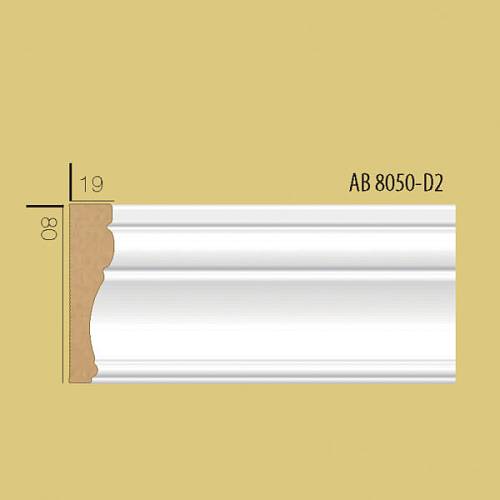 Молдинг Decolux AB 8050 білий 80 * 19 * 2400мм (18шт/уп)
