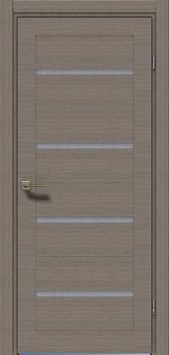 Дверное полотно ART 10.08 (800*2000) нордик ПВХ черное стекло (витрина)
