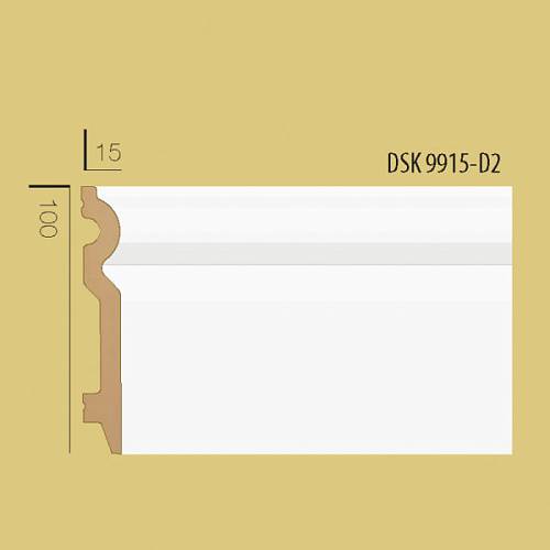 Плинтус Decolux DSK 9915 белый 100*15*2400мм (18шт/уп)