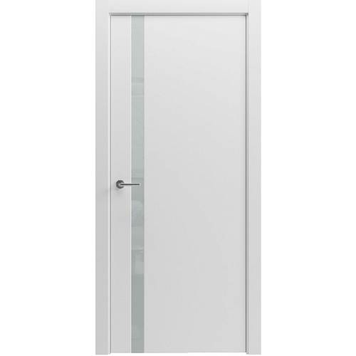 Дверь Гранд Paint-6 белая матовая ( 800х2000х 38)окрашеная  глухая вставка зеркало