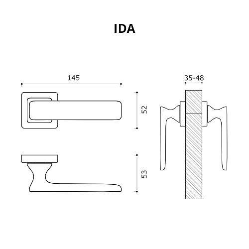 Дверна ручка SYSTEM Ida RO11 CBM Матовий Хром