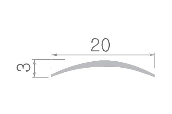 П-4(202)-05 Порог Омис (20*3мм) стыковочный гладкий орех (1800мм)