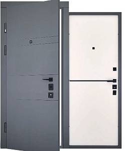 Двері вхідні Abwehr (Grand) Moderna (493/497) 860/960х2050 (асфальт/білий мат)
