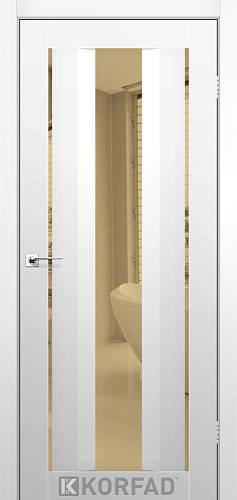 Двери Korfad Aliano AL-02 Super Pet аляска 800*2000  зеркало бронза двухстороннее