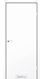 Дверне полотно LOFT Черный торец StilDoors Белое дерево (800*2000) ПВХ, глухое