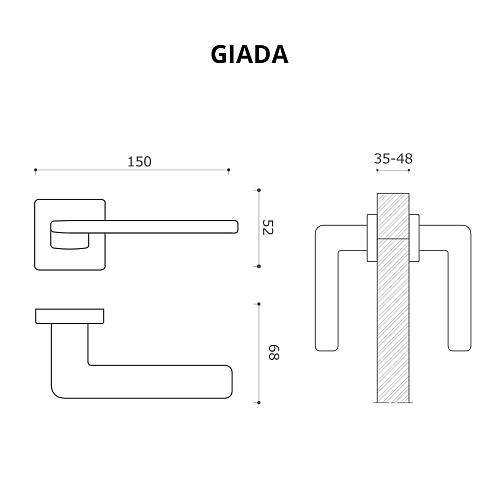 Дверная ручка SYSTEM Giada RO11 AL315 Белый Матовый